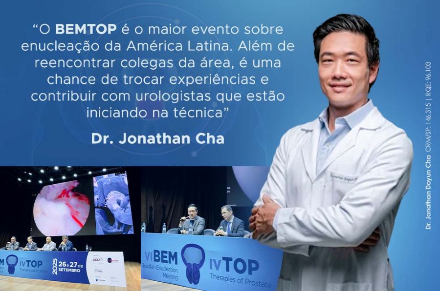 Dr. Jonathan Cha leva sua experiência ao BEMTOP 2025, referência mundial em terapias da próstata